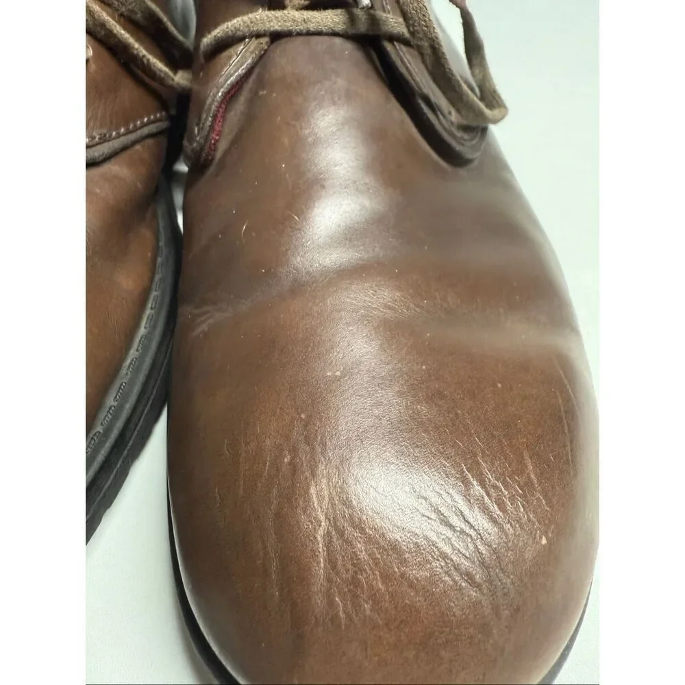 Clarks Ankle Boots Men Size 13 Brown Leather Lace Up See Description